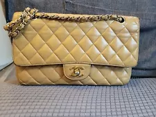 Chanel Medium Beige Clair Caviar Classic Flap Bag