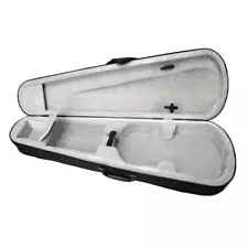 4/4 Cloth Fluff Triangle Shape Silver Gray Violin Case Black