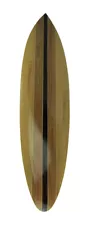 Scratch & Dent Striped Wooden Surfboard Wall Hanging 39 inch