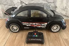 Vintage New Bright 1/6 Scale Black Radio Control RC Racing Beetle Bug w/Remote