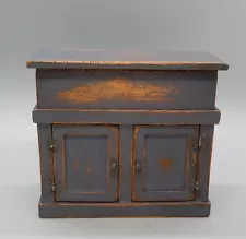 Vintage CJ's Minis OOAK Primitive Dough Cabinet Artisan Dollhouse Miniature 1:12