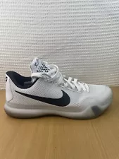 Size 12- Nike Kobe 10 X Fundamentals 2015 White Black Sneakers 705317-100