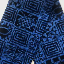 African fabric, Ankara fabric, Tribal indigo turtle print, Tribal symbols fabric