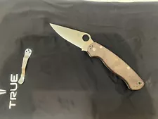 Spyderco Paramilitary 2 3.47" Plain Blade Folding Knife - Brown Canvas...