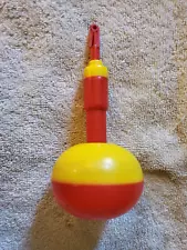 Very Old Patent Pending Doozee Fishing Bobber/Float large Plastic Red and Yellow