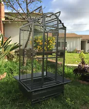 64" Large Elegant Bird Parrot Open Play-Top Cage Cockatiel Macaw Conure Aviary