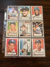 TOPPS 1952 REPRINT COMPLETE SET. MANTLE ! CARDS WENT FROM BOX TO SHEETS. NMT/MT