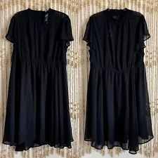 New ListingTorrid NWT Black High Neck Stretch Short Sleeve Midi Goth Work Fall Dress 3X