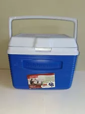 Rubbermaid 10 Qt Blue Ice Chest Cooler Personal Portable Outdoor Camping Fishing