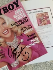 Anna Nicole Smith Playmate Actress Signed Autograph Playboy Magazine Feb 2001