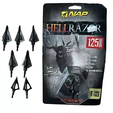 Archery 60411 Hellrazor 125 Grain Broadheads 3 Pack + 5 Larger - Lot Of 8