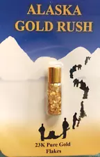 Vial of 23K gold flakes - Gold Rush Alaska - Gold Flakes in liquid sealed pack