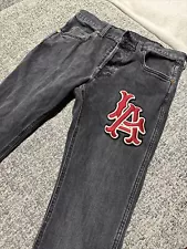 Mens Gucci Black Washed Denim Jeans Size 30 Ltd Edition LA Baseball