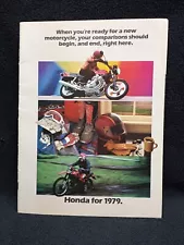 Vtg HONDA FOR 1979 MOTORCYCLE SALES BROCHURE Original CBX GOLDWING CB750 CX PA50