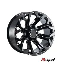 6x135/6x5.5 (-24mm) Size 20x10 Black Alloy Rim Wheel for Silverado F-150 Tacoma