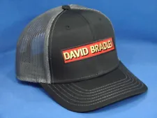 David Bradley Tractor Hat - Black With Dark Gray Mesh - Snapback