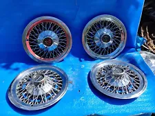 1977 1978 1979 Ford Thunderbird Wire Spoke Wheel Covers Hub Caps Chrome Set of 4