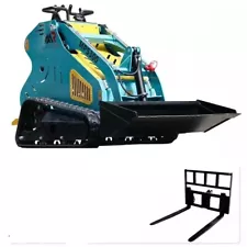 Free Shipping 2024 MPS-300 Yellow-Green Mini Skid Steer Loader Gift+Tray Fork