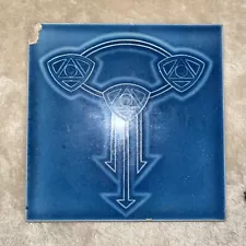 Antique 1920 Original Art Deco 6x6 Glazed Art Tile