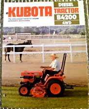 Factory Dealership Sales Specs Brochure Kubota Tractor Diesel 4 WD B4200