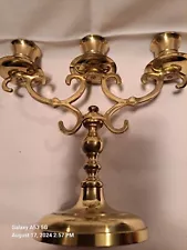 Vintage Antique Brass Candelabra