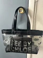 Vintage See By Chloe Designer Clear Tote Bag Preowned great condition on Sale