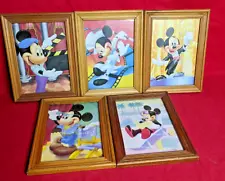 Lot Of 5 Mickey Mouse Pictures In Frames