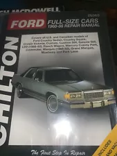 Chilton 26360 Repair Manual Ford Full Size Cars 1968-88