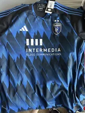 Adidas MLS 2023 Authentic San Jose Earthquakes Jersey Size Xtra Large