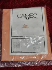 Cameo Brighton Double Ruffled Peach Tier Curtain Panels 70x45" Vintage