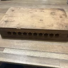 Antique Wooden Cigar Press For 10 Cigars.