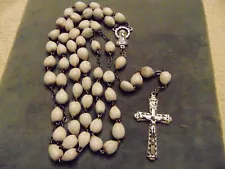 Vintage Unique Job's Tears Rosary Made from real seeds of the Job's Tears plant