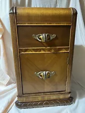 Nice Vintage Original Art Deco Waterfall Nightstand Bedside End Table