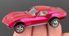 New ListingVintage Hot Wheels Redline 1968 Bright ROSE Pink Custom Corvette US - STUNNING!