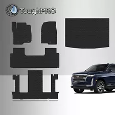 ToughPRO Floor Mats Full Black For Cadillac Escalade ESV 2nd Row Bucket 2021-24