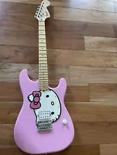 Fender Squier Strat Hello Kitty Electric Guitar Pink