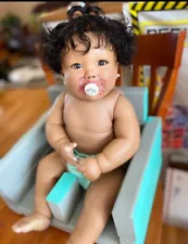 African American AA Reborn Baby Doll Biracial Newborn Black Lifelike Toddler
