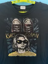 Nirvana Shirt XL Black Official Kurt Cobain Tee Chuck Taylor Shoes Sunglasses