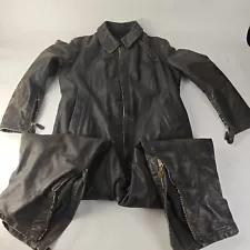 WWI WW2 German Army Leather Coveralls Tanker Dispatch Motorcycle Rider