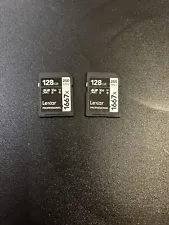 Used Lexar Professional 1667x 128GB SDXC UHS-II/U3 Memory Card