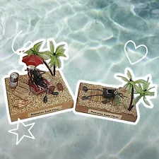 2 Vintage 80's Hawaiian Sand Flea Figurine Dioramas Beach Scenes Hawaii Souvenir