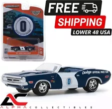 GREENLIGHT 30145 1:64 1971 DODGE CHALLENGER ONTARIO SPEEDWAY OFFICIAL PACE CAR