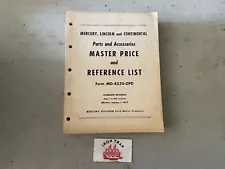 Lincoln and Continental Parts & Accessories Master Price & Reference List #53