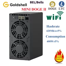 Goldshell MINI DOGE II ASIC BEL Miner Wifi 420Mh/s 400W Dogecoin/Litecoin New