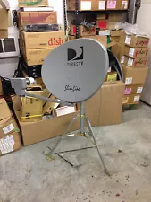 Directv HD slimline Swm 3 satellite SWIM 3 dish Tripod Camping - Tailgate - RV