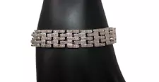 CU Silver Tone Diamond Accent 7.5" Tennis Bracelet