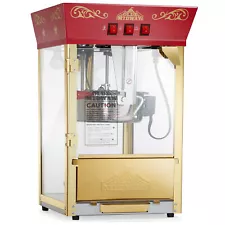 OPEN BOX - Movie Theater Popcorn Machine w/ 10 oz Kettle - Red, Popper