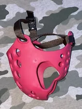 Dog Muzzle for Short Snout Dogs, Soft Silicone Muzzle for Biting, Small PINK