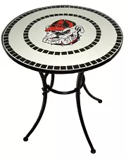 Georgia Bulldogs Ceramic Mosaic 30” Patio Table by Meico-New