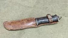 EGW WW2 trench knife with sheath and bottle opener, vintage fighting knife